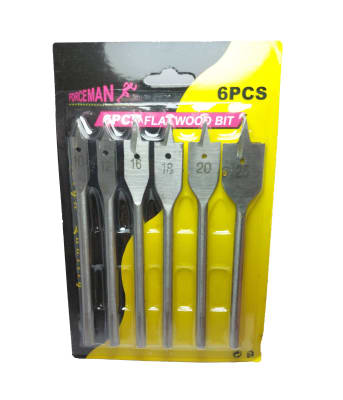 Broca plana madera 10-25mm set de 6 piezas1