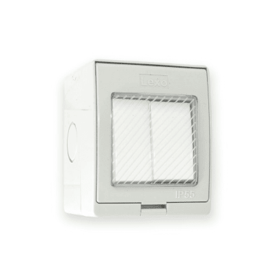 Interruptor Doble 9/15a S/p Hidrobox Exterior Ip55 250v