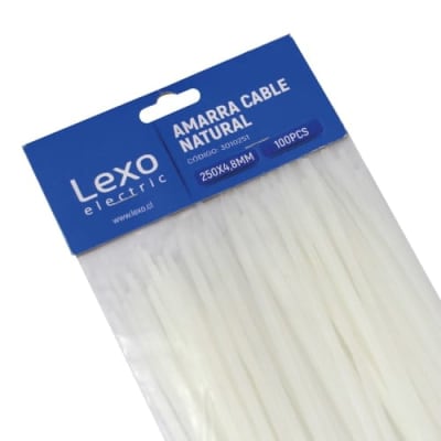 Amarra Natural 250 X 4,8 Mm 100u Lexo1