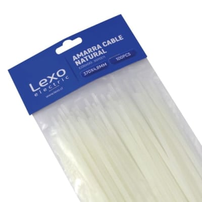 Amarra Natural 370 X 7,6 Mm 100u Lexo1