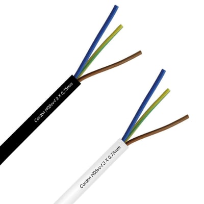 Cordon H05vv-f 3 X 0,75mm Cable Cobre 100 MTS
