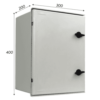 Gabinete Poliéster 1 Puerta 400x300x200 C/Placa M. IK10 IP661