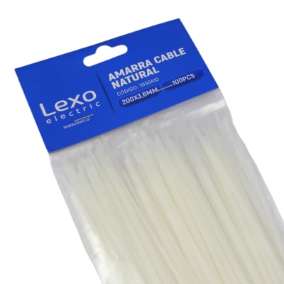 Amarra Natural 200 X 3,6 Mm 100u Lexo