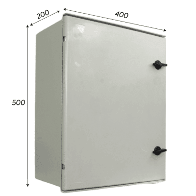 Gabinete Poliéster 1 Puerta 500x400x200 C/Placa M. IK10 IP66