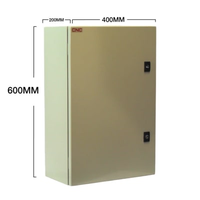 Gabinete met. 1 puerta 600x400x200 IP65 c/chasis1