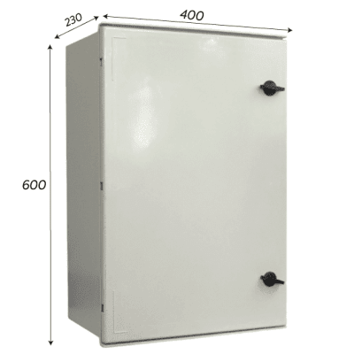 Gabinete Poliéster 1 Puerta 600x400x230 C/Placa M. IK10 IP66