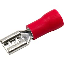 Terminal Hembra Paleta Rojo 22-16 Awg Bolsa 100un