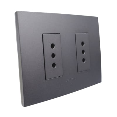 Tomacorriente Doble 10A 250V Grafito 7917 Stanford1
