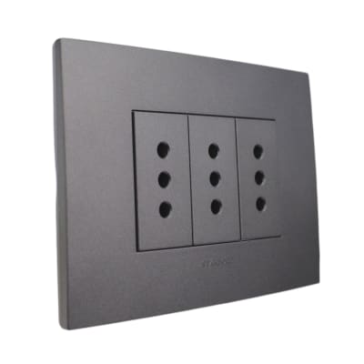 Tomacorriente Triple 10A 250V Grafito 7918 Stanford