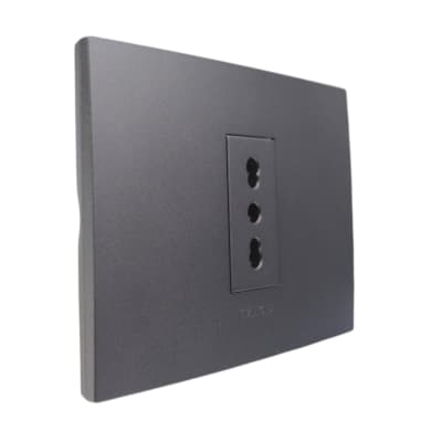 Tomacorriente Simple Bipaso10/16A 250V Grafito 7919 Stanford