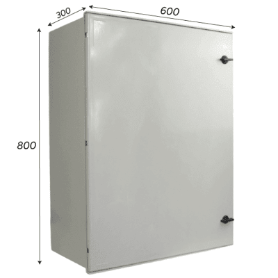 Gabinete Poliéster 1 Puerta 800x600x300 C/Placa M. IK10 IP661