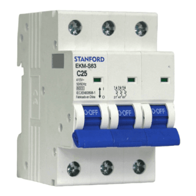 Automático 3x25A 6kA Curva C 240/415V EKM-S63 Stanford