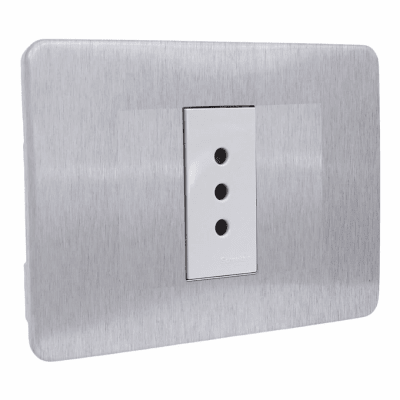Tomacorriente Simple 10A/250V Orion Cosmic Grey Schneider