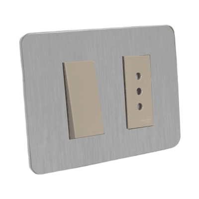 Interruptor 9/12 + Toma 10A/250V Orion Armada Corona Bronze