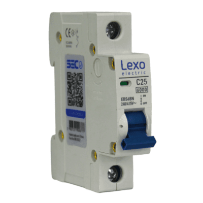 Automático 1x25A 6kA Curva C 240V/415V EBS6BN Lexo