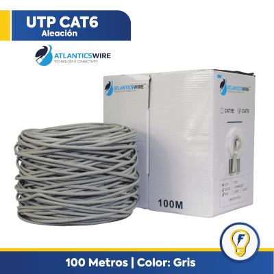 Cable Utp Cat6 23awg Aleacion X 100Mts Aw1