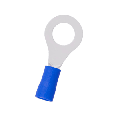 Terminal Argolla Azul M4 16-14 AWG 4mm Bolsa 100un