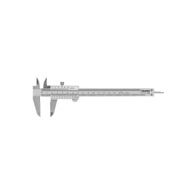 Pie De Metro Analogo Acero Inox 0-150mm Con Estuche Truper
