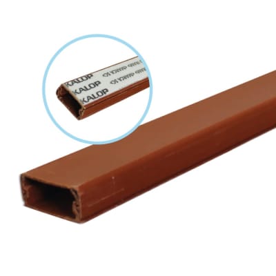 Canaleta PVC 20X10 2MTS Con Pegamento Color MADERA KALOP1