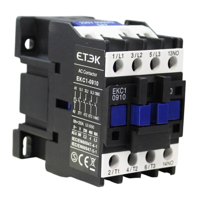 Contactor GEC1 9A Bobina 220VAC 3P AC3 380V 4KW 1NO