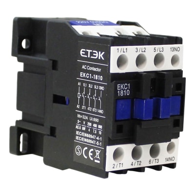 Contactor GEC1 18A Bobina 220VAC 3P AC3 380V 7.5 KW 1NO1