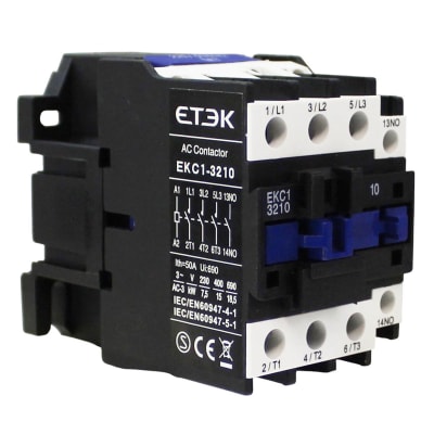 Contactor GEC1 32A Bobina 220VAC 3P AC3 380V 15 KW 1NO