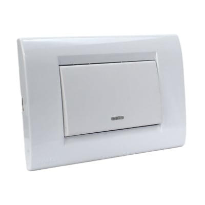 Interruptor 9/12 Teclon Civil Blanco Termoplastica Kalop1