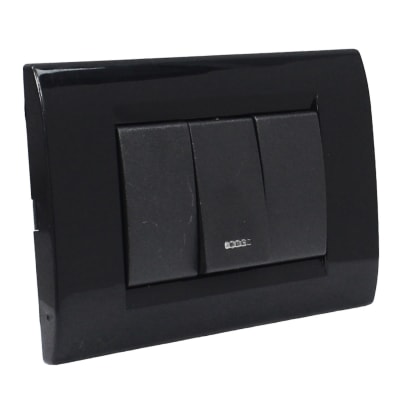 Pulsador Simple 10A Civil Negro Termoplastica Kalop1