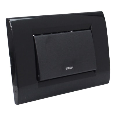 Interruptor 9/12 Teclon Civil Negro Termoplastica Kalop1