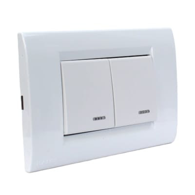 Interruptor 9/15 Medio Teclon Civil Blanco Termoplas. Kalop1