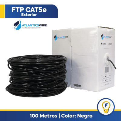 Cable Ftp Exterior 24awg Cat5e 100mts aw