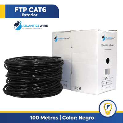 Cable Ftp exterior 23awg cat6 100mts aw1