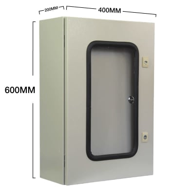 Gabineta Met. 2 Puertas Con Visor 600x400x200mm MEC