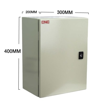 Gabinete met. 1 puerta 400x300x200 IP65 c/chasis1