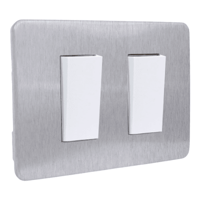 Interruptor Doble 9/15 16A/250V Orion Cosmic Grey Schneider1