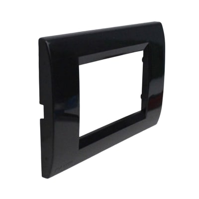 Tapa 3 Módulos Civil Negro Termoplástico Kalop Kl407111