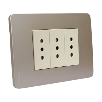 Tomacorriente Triple 10A/250V Orion Horizon Gold Schneider