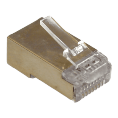 Conector Macho Rj45 Cat5e Blindado pass Thru/EZ Bolsa 100 U