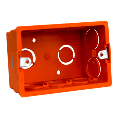 Caja Distribución Tabique Oreja Metal Naranjo 12 Salidas