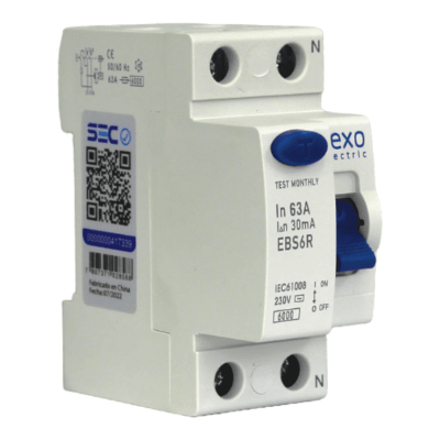 Interruptor Diferencial 2x63A 30ma LEXO Certificado