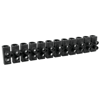 Regleta Conex. Plastica Negro 4mm Pack 10 Unidades1