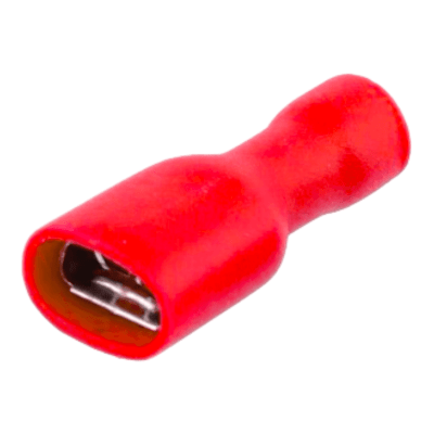 Terminal Hembra Paleta Aislado Rojo 22-16 Awg Bolsa 100un