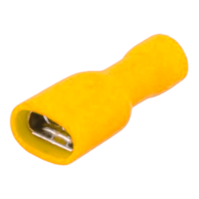 Terminal Hembra Paleta Aislado Amarillo 12-10 Awg Bolsa 100un