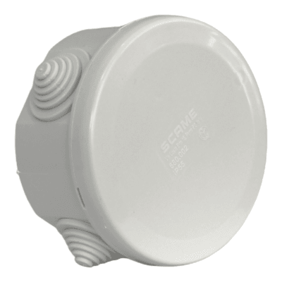 Caja Estanca Redonda Pvc 80x40 Ip55 Con Conos Scame1