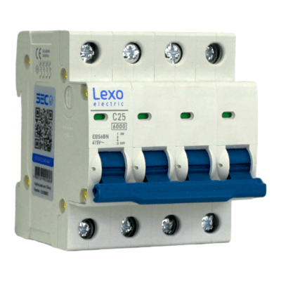 Automático 4x25A 6kA Curva C 240V/415V EBS6BN Lexo1