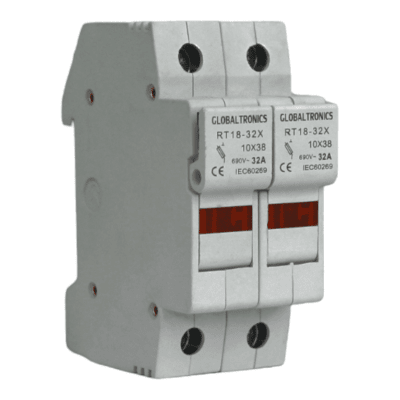 Portafusible 2P 10x38 32a Riel Din Sin Fusible