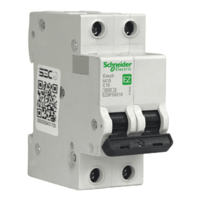 Automático 2x16A 6kA Curva C 230/400V Easy9 Schneider