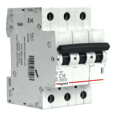 Interruptor Automático MCB 3P 16A Curva C 6kA Legrand