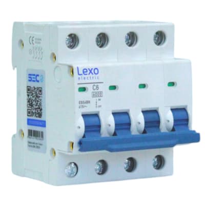 Automático 4x6A 6kA Curva C 240V/415V EBS6BN Lexo