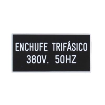 Rotulo Lamicoide Adhesivo (Enchufe Trif. 380v)20x40 X5 Unid.1